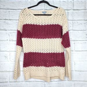 Olivia Sky open knit long sleeve sweater